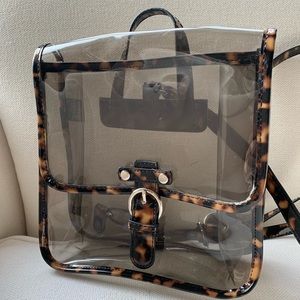 Wild Fable clear backpack purse w/tortoise lining